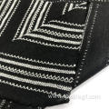 Knitting Fabric With Black And White Line